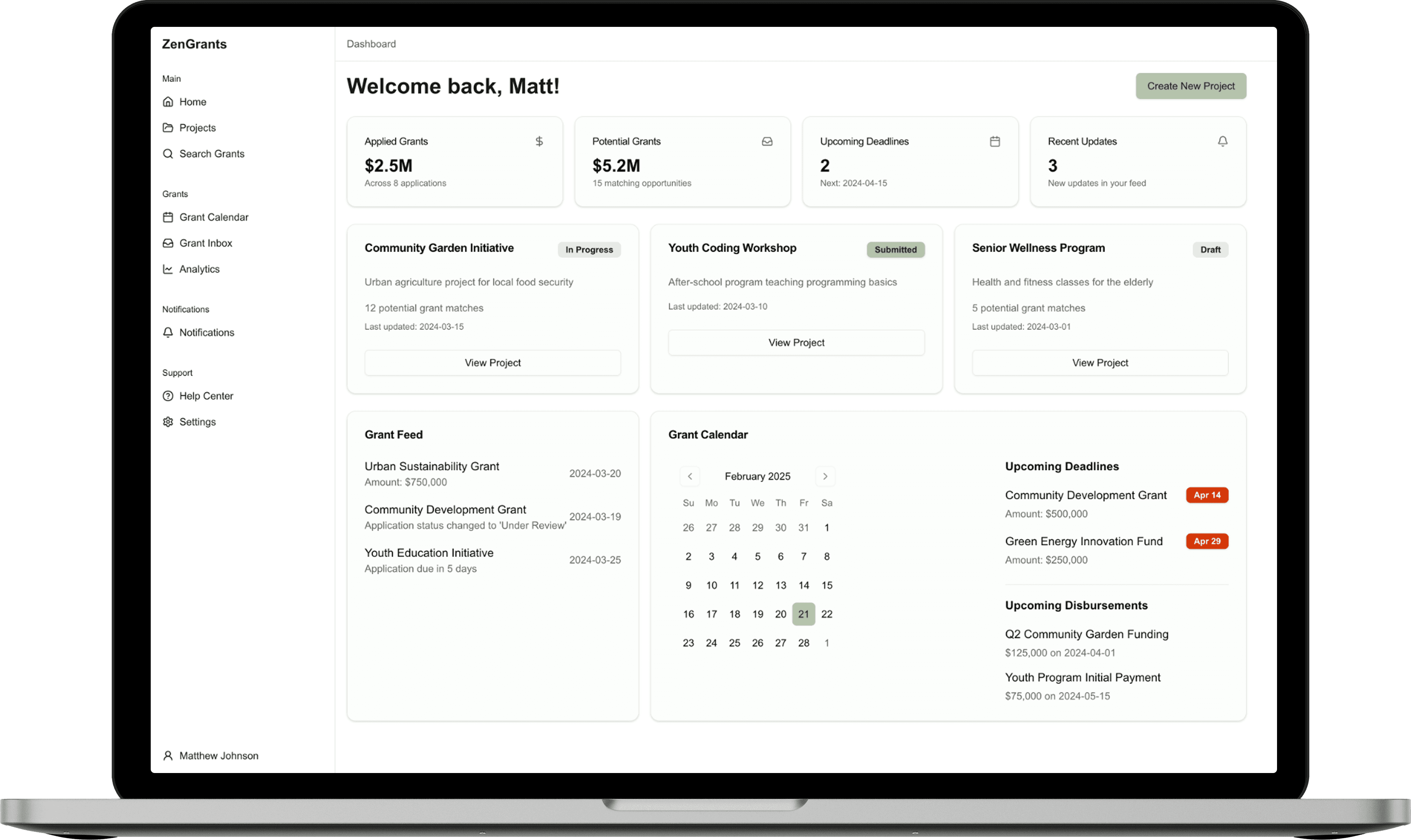 ZenGrants hero image
